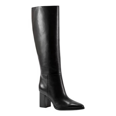 Marc Fisher LTD Perina Pointy Toe High Shaft Dress Boots, Black, 9.5M | Belk