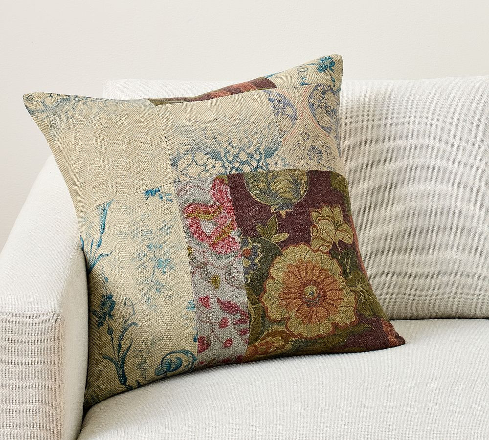 Ruby Pieced Patchwork Pillow Cover | Pottery Barn (US)