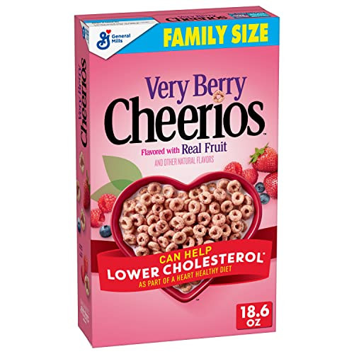 Very Berry Cheerios, Heart Healthy Cereal, Family Size, 18.6 OZ | Amazon (US)
