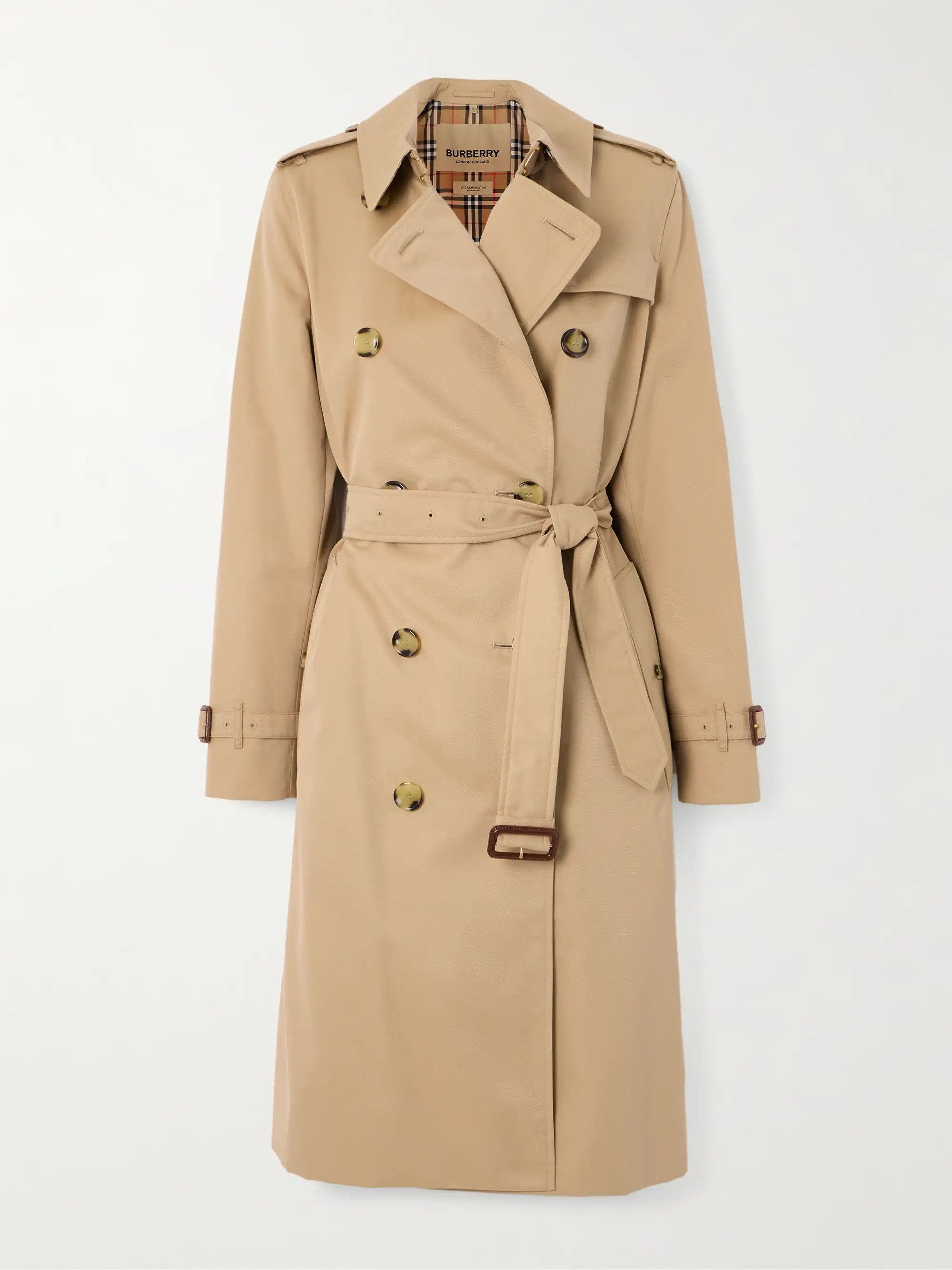 Kensington Long organic cotton-gabardine trench coat | NET-A-PORTER (UK & EU)