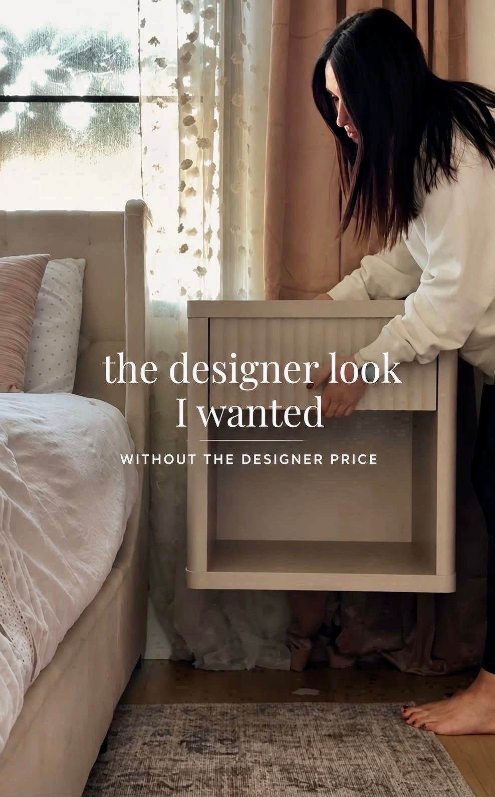I linked this fluted nightstand because it gives the designer look I wanted without the designer price tag.

I love the soft finish, clean lines, and extra storage. It adds warmth and texture beside the bed while keeping the space feeling calm, elevated, and functional.
@Wayfair 
@Amazon
@walmartfavoritefinds

#LTKHome #LTKU #LTKSaleAlert