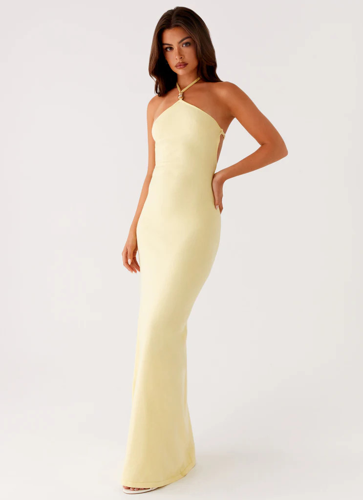 Elisha Knit Maxi Dress - Yellow | Peppermayo (Global)
