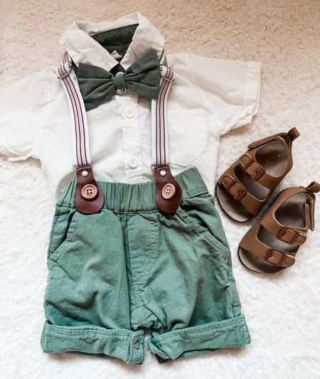 Such a dapper outfit for a baby boy
Sage green short set With bow tie and suspenders
Dressy set for baby boy
Amazon baby clothes
Amazon find 
Baby boy summer outfit


#LTKbaby #LTKunder50 #LTKstyletip