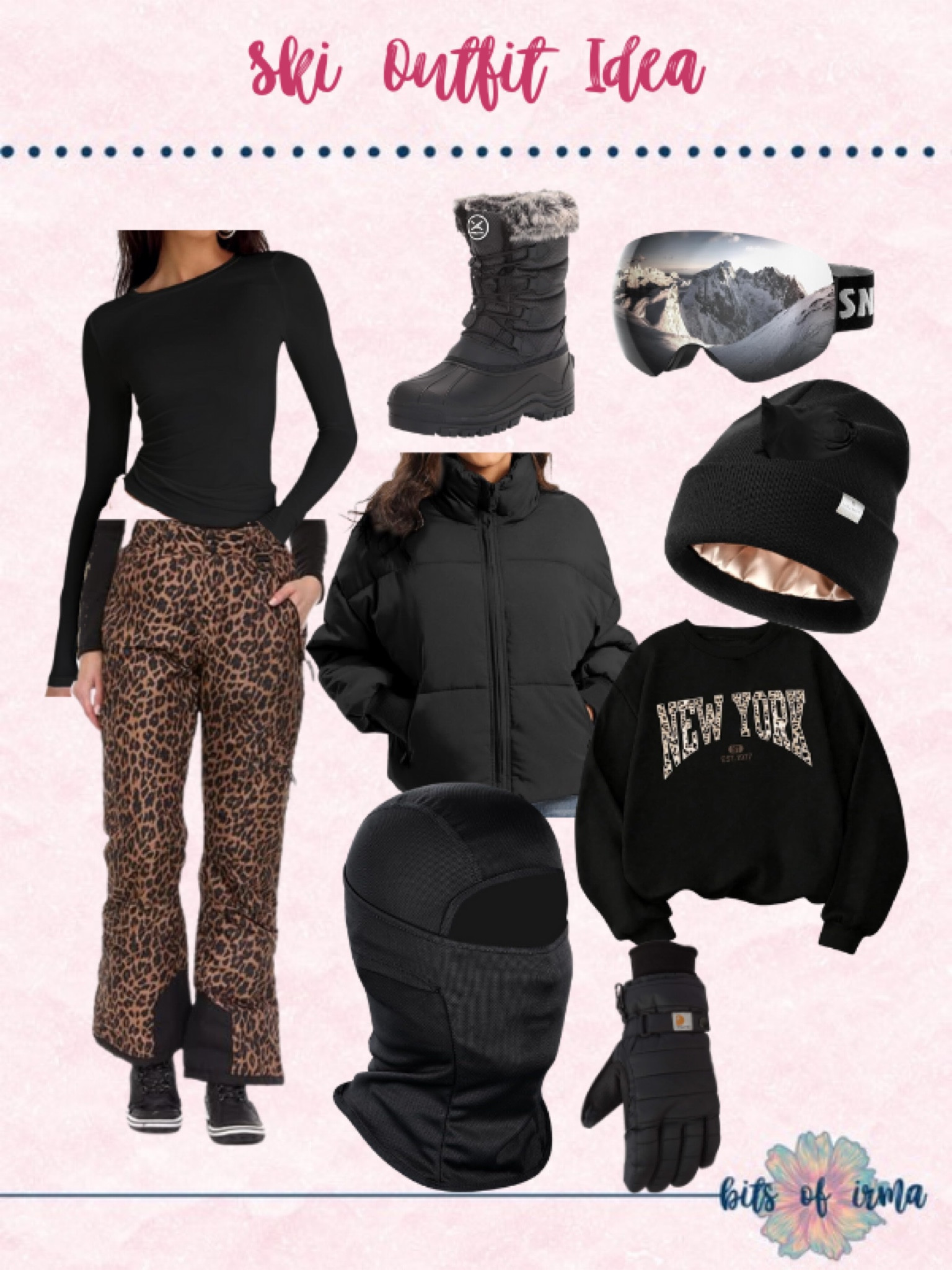 Ski Outfit Ideas | Anti-Fog Ski Goggles | Heated Socks | UGG Ear Muffs | Knit Beanie with Pom | Touchscreen-Compatible Ski Gloves | Thermal Base Layer Top and Bottom | Printed Ski Suit | Sleek Ski Helmet | Insulated Snow Boots | Chic ski Outfits | Ski basics | ski gear |  ski essentials | what to wear to ski | winter outfits |  winter travel | what to pack for ski trip | what to wear on a ski 

#LTKSeasonal #LTKTravel #LTKActive