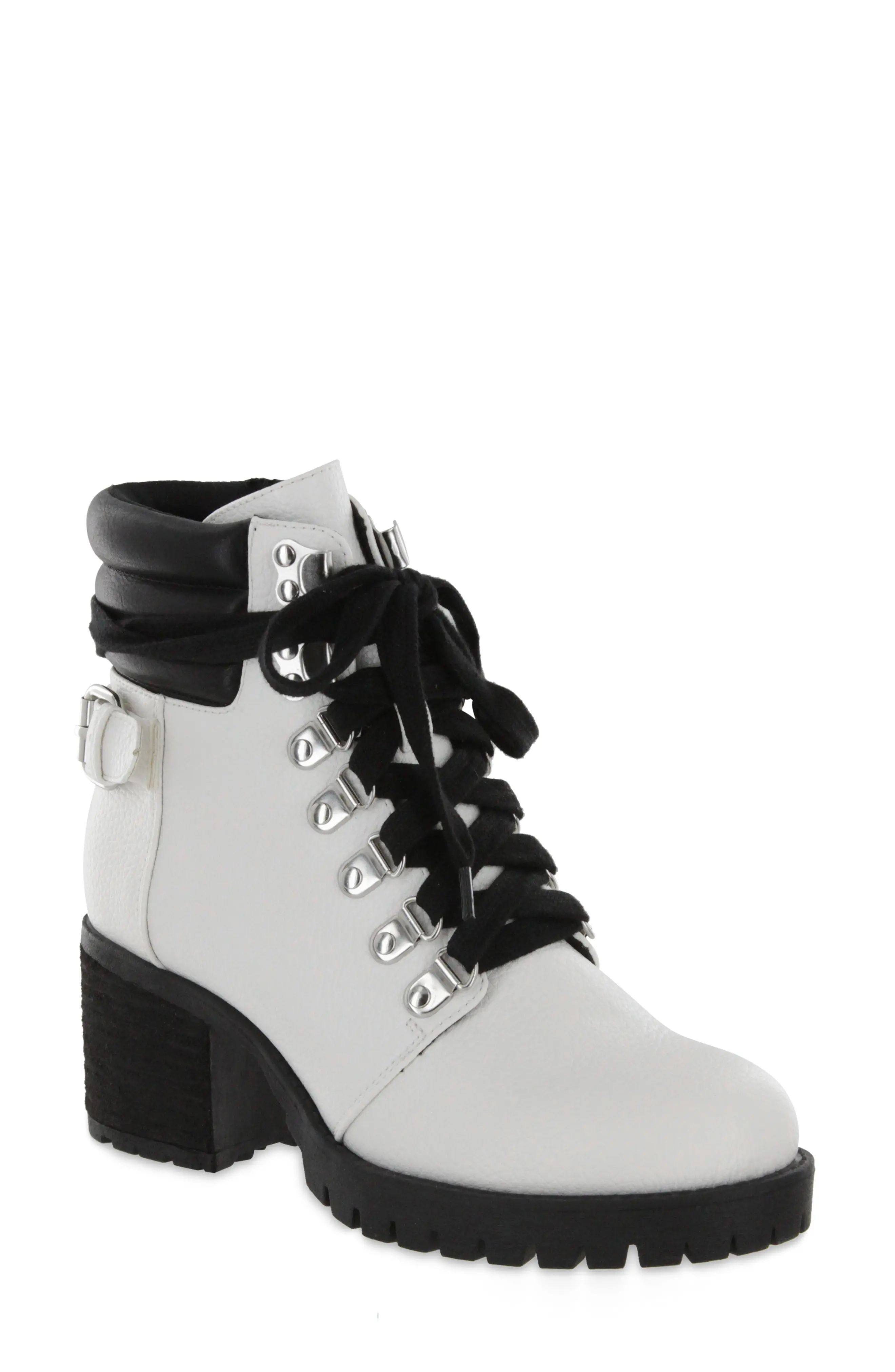 Women's Mia Broderick Combat Boot, Size 10 M - White | Nordstrom