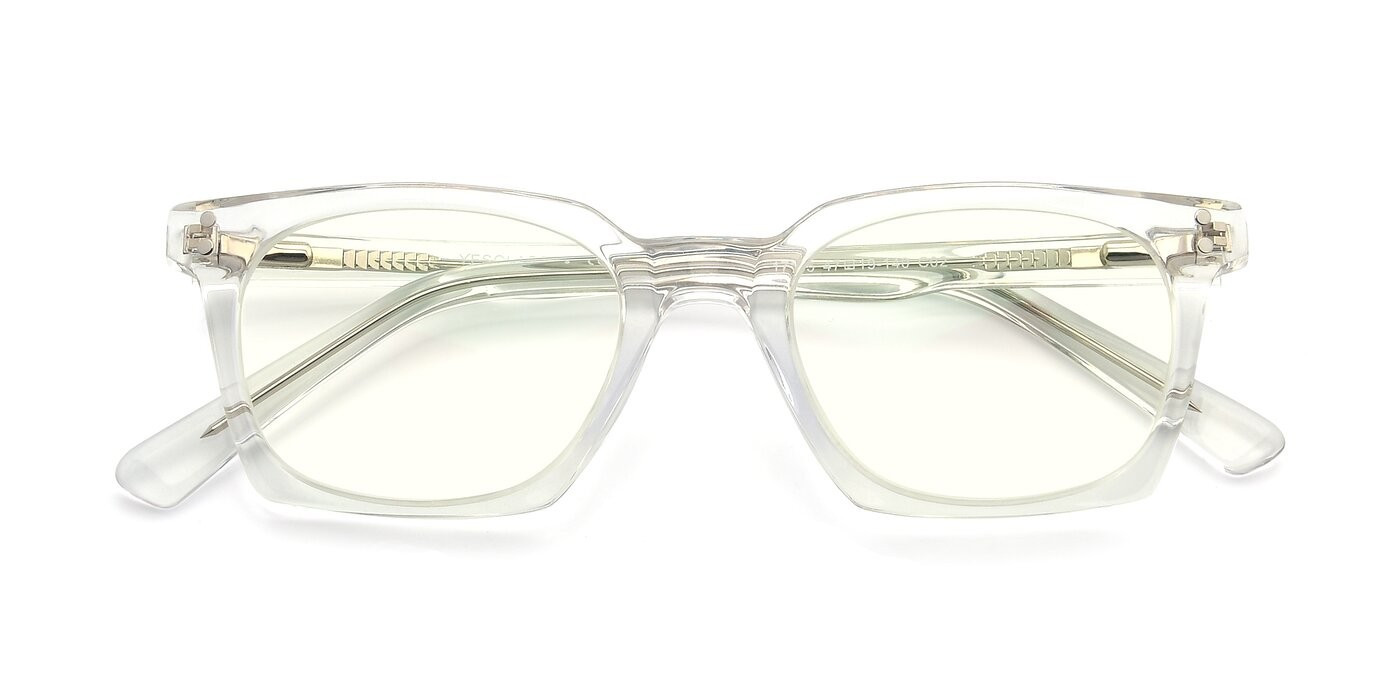 Clear Geek-Chic Acetate Square Geometric Blue Light Glasses | Yesglasses