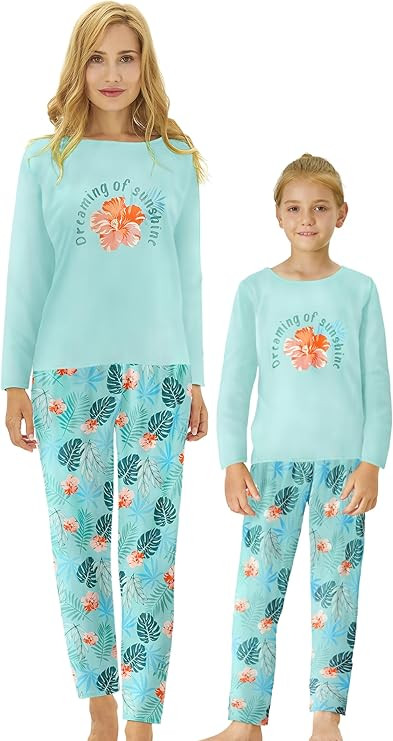 Trendy Tie Dye Spiral Pajamas for Girls 2-Piece Soft Long Sleeve & Pants PJ Set Jammies Size 6-18 | Amazon (US)