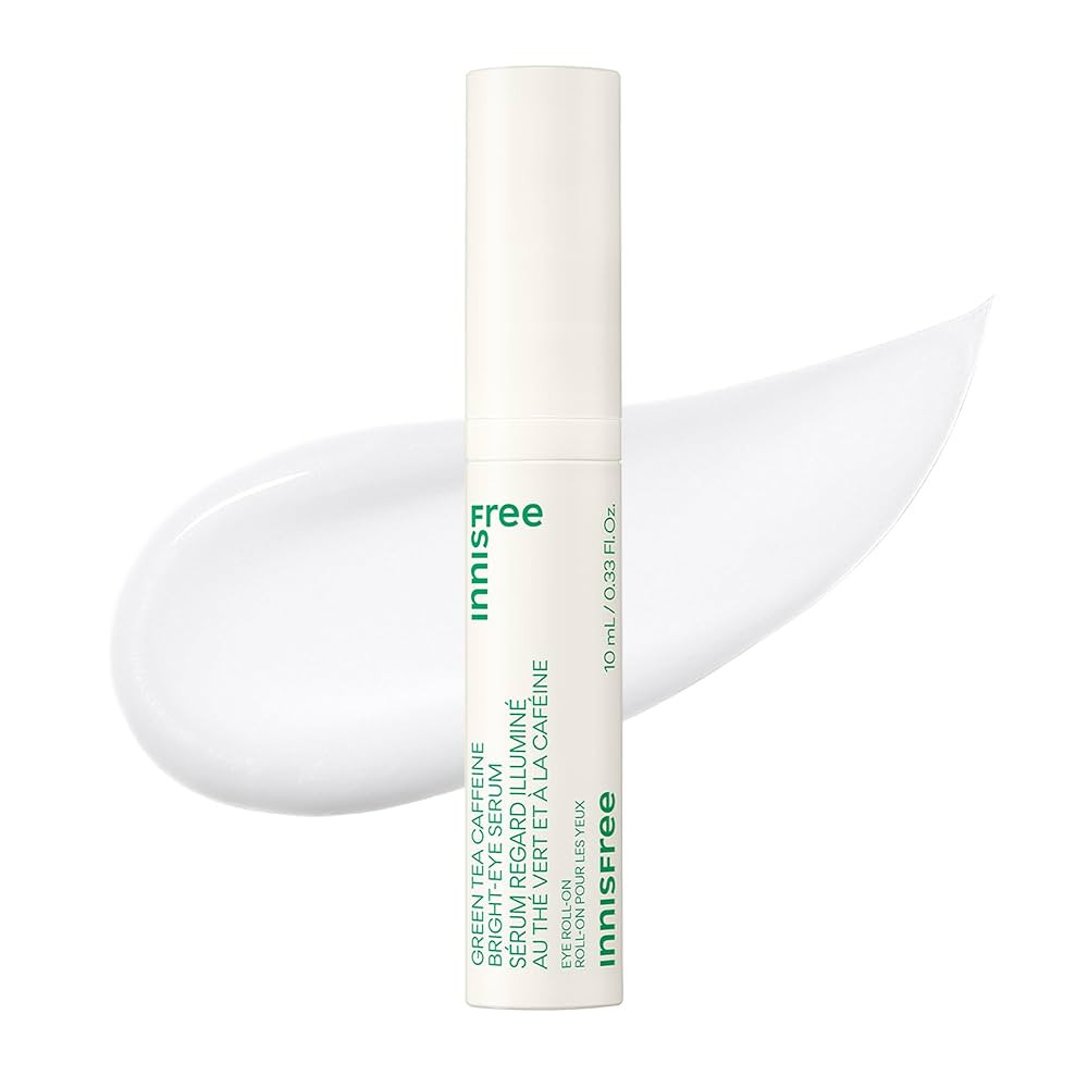 Innisfree Green Tea Caffeine Depuffing Eye Serum with Niacinamide, Cooling Korean Eye Roll-On for... | Amazon (US)