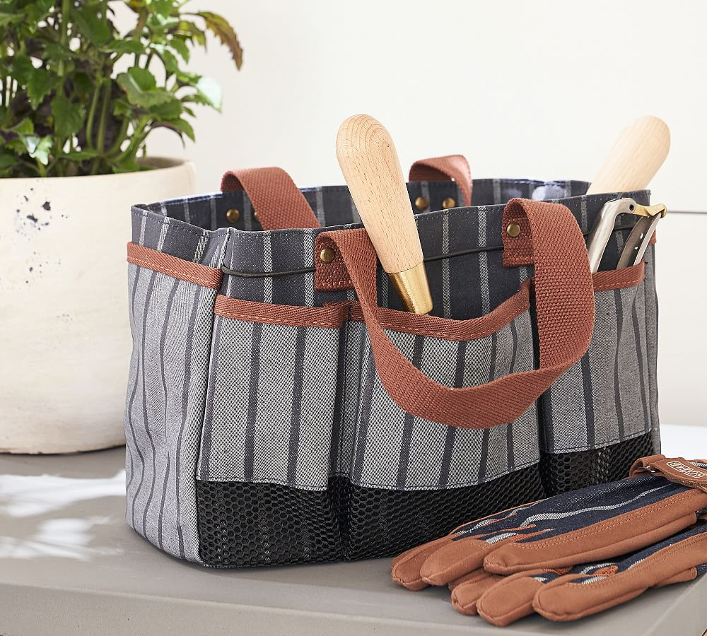 Burgon and Ball Striped Garden Tool Bag | Pottery Barn (US)