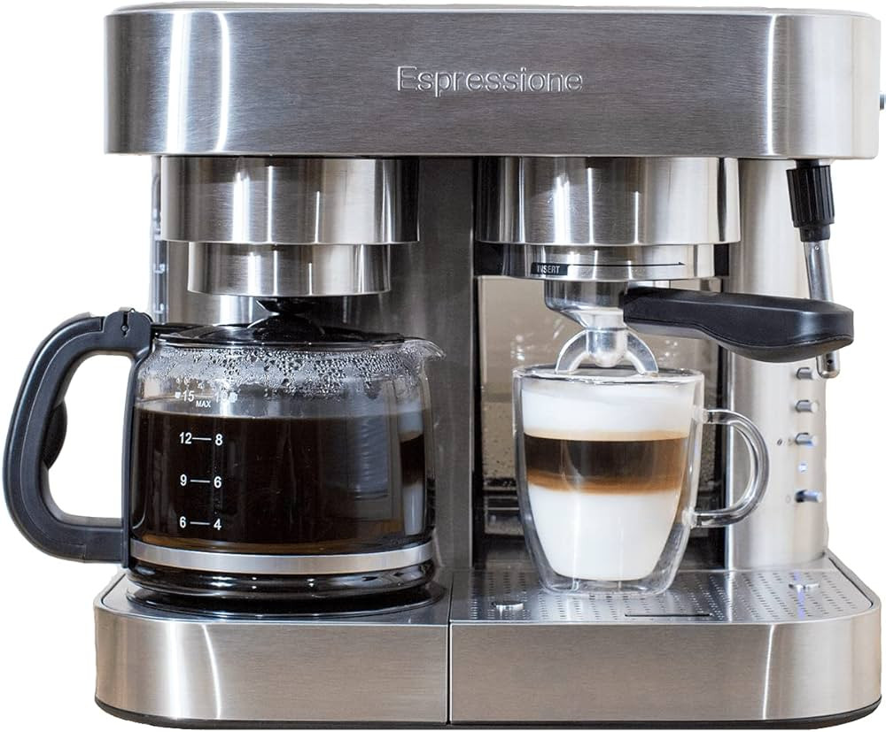 Espressione Combination Stainless Steel Espresso + Coffee Maker, 10 cups | Amazon (US)