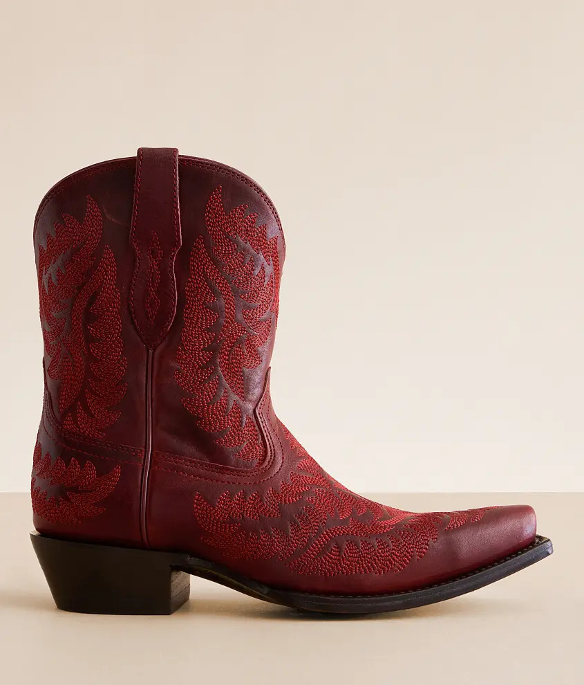 Cate Short Leather Western Boot | Buckle
