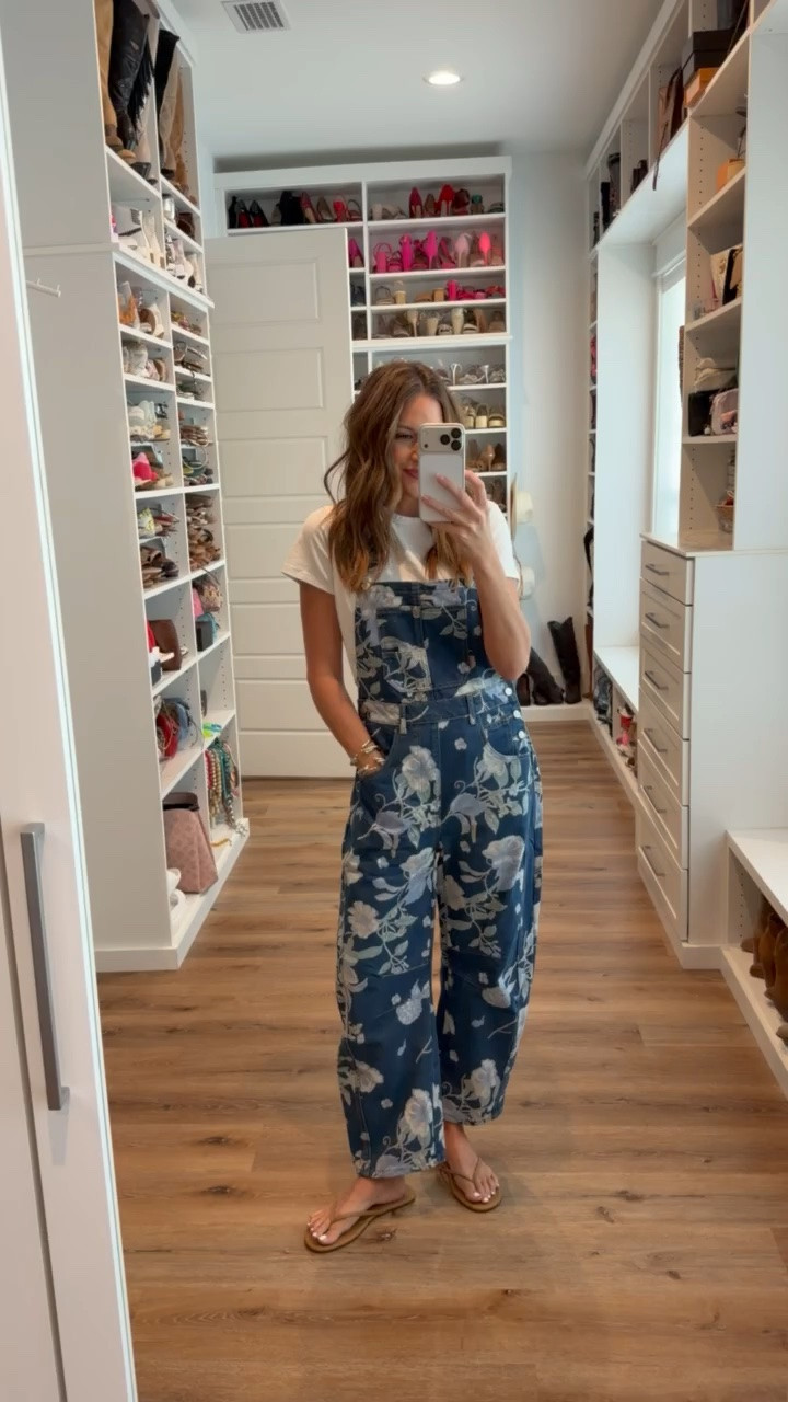 In a medium tee, small overalls, sandals - fits tts.

#LTKootd #LTKgrwm #LTKSeasonal