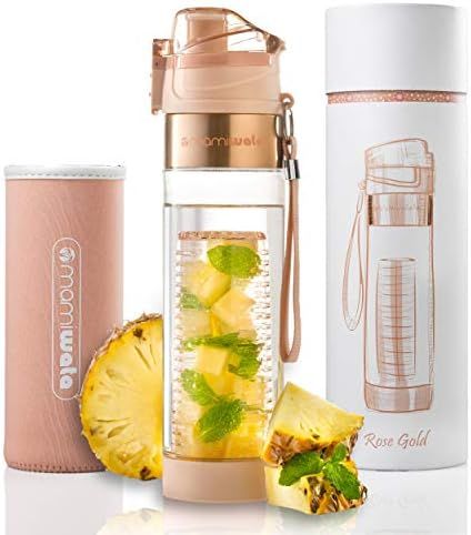 MAMI WATA™ Fruit Infuser Water Bottle – Fruit infused water recipes eBook and insulating slee... | Amazon (US)