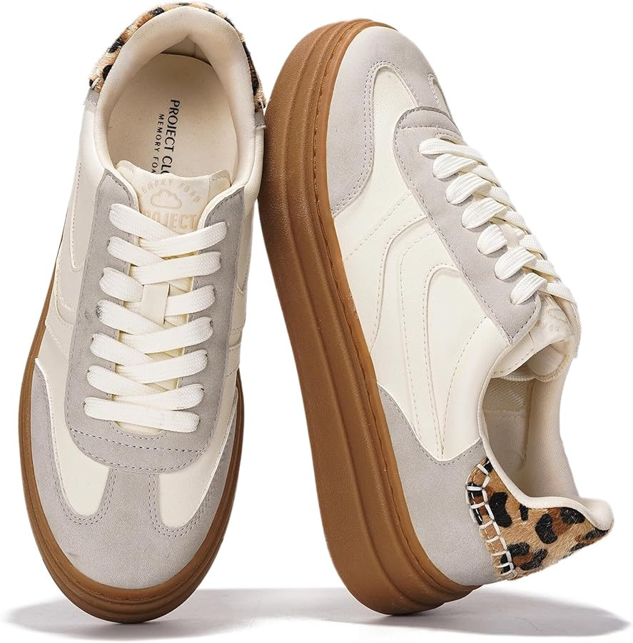 Project Cloud Platform Sneakers for Women Footwear - Memory Foam Insole Womens Shoes, Lightweight... | Amazon (US)