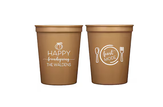 Friendsgiving cups, Happy friends giving, Feast mode, Cute Thanksgiving cups, Cute friendsgiving ... | Etsy (US)