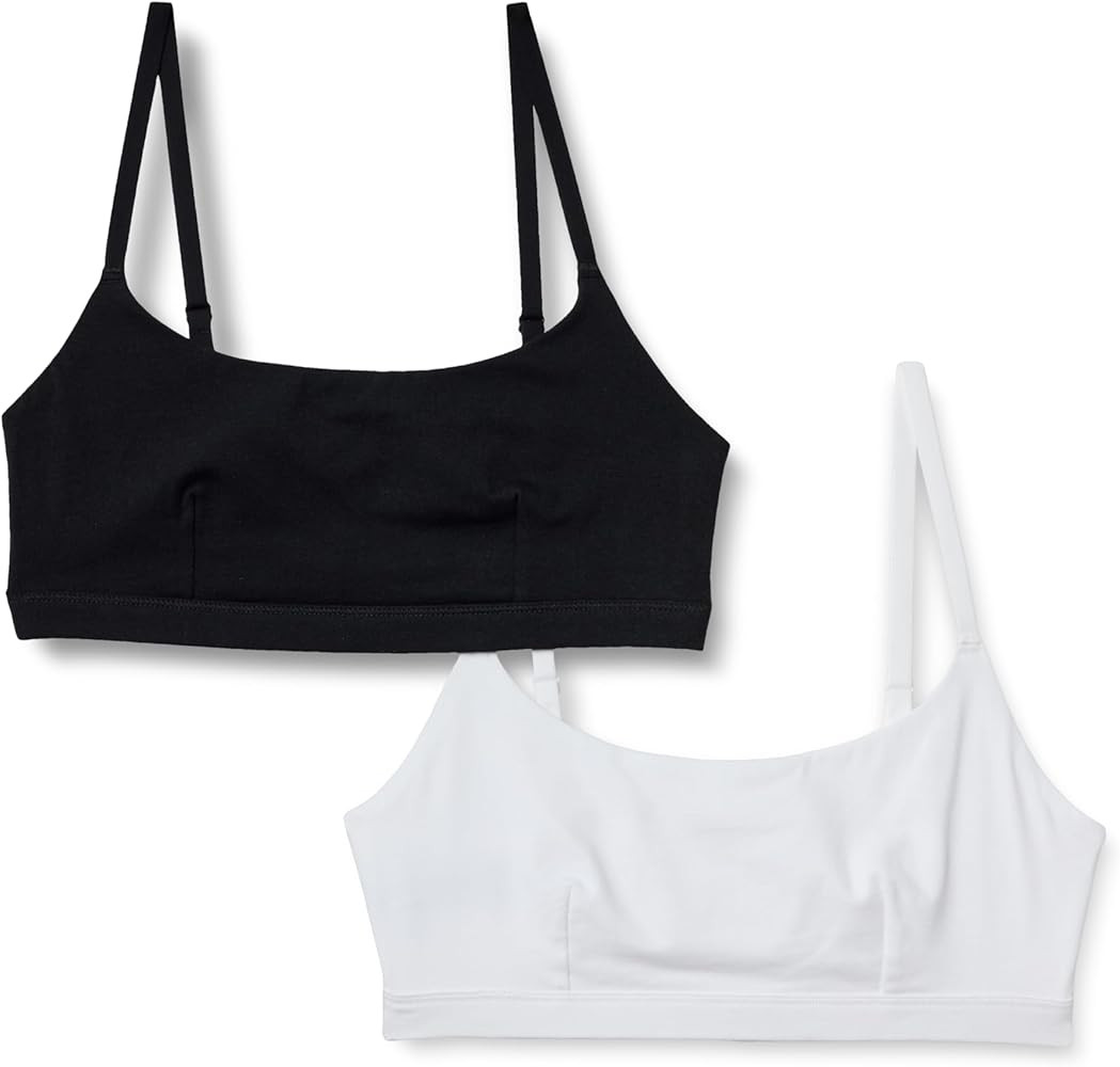 Amazon Essentials Womens Cotton Jersey Pull on Scoop Bralette | Amazon (US)