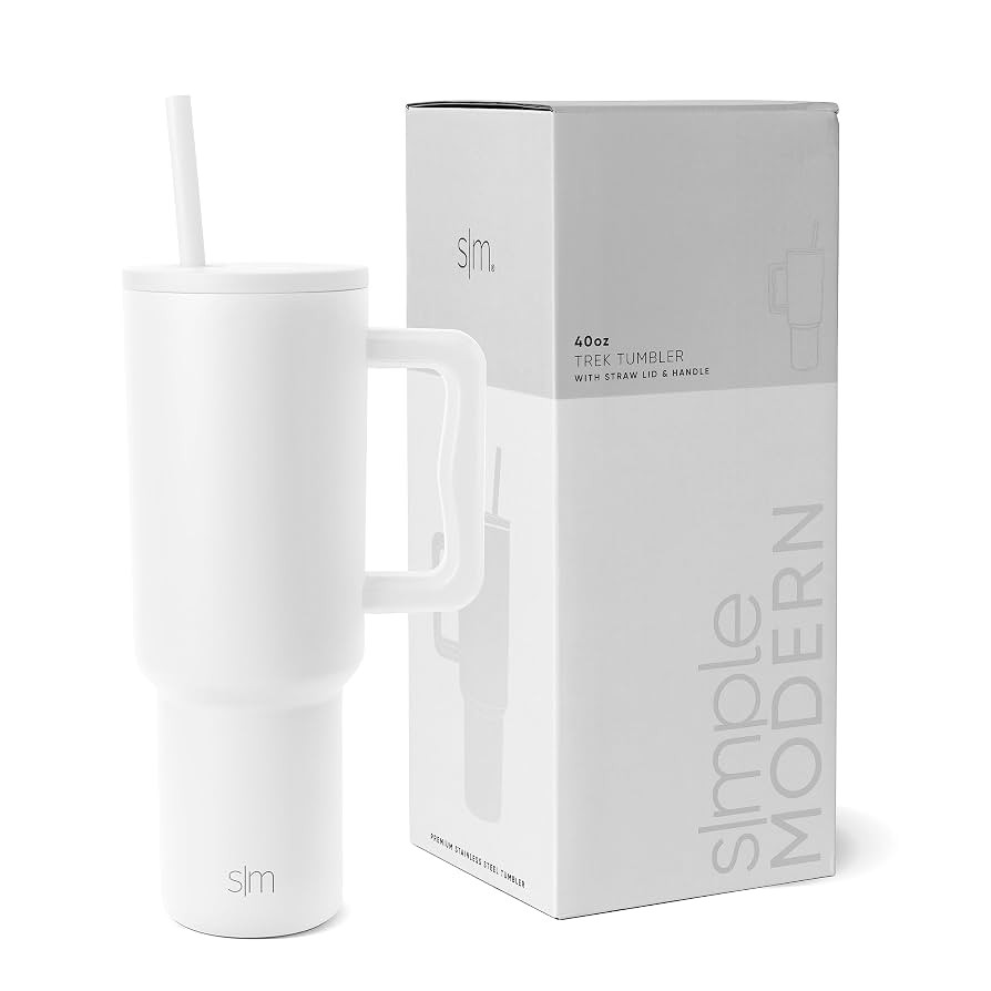 Simple Modern 40 oz Trek Tumbler with Handle and Straw Lid | Cup Holder Friendly Insulated Stainl... | Amazon (US)
