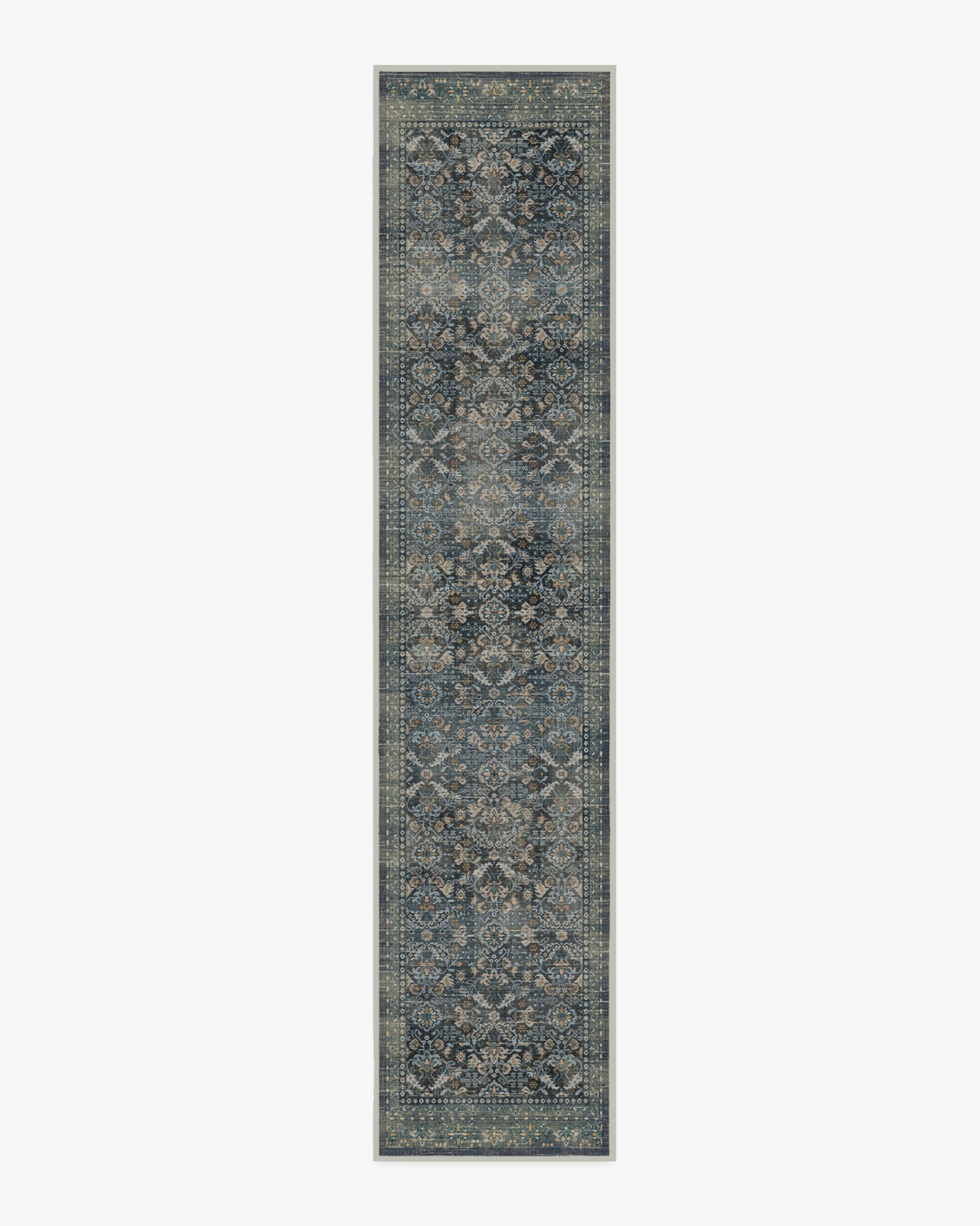 Frances Vintage Teal Blue Rug | Ruggable