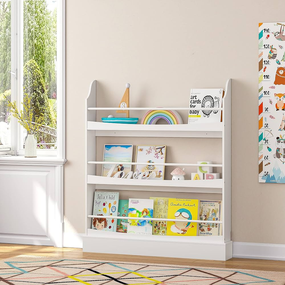 UTEX Kids Bookshelf, 3 Tiers Book Shelf and Storage for Kids Rooms, Kids Bookcase Rack Wall for B... | Amazon (US)