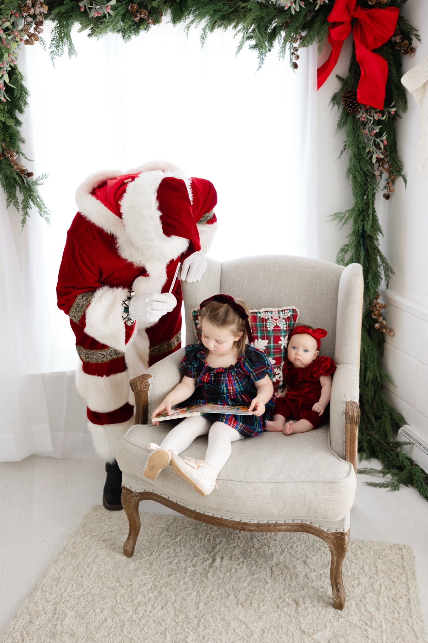Christmas outfit for toddler daughter and newborn for meeting Santa Christmas cards and Christmas Eve 

#LTKHoliday #LTKBaby #LTKCyberWeek