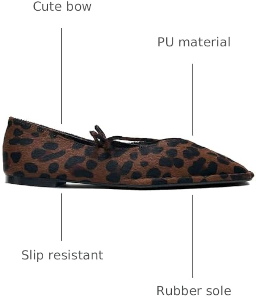 Lace Up Square Toe Ballet Flats for Women Cute Bow Slip On Mary Jane Flats Casual Ballerina Shoes | Amazon (US)