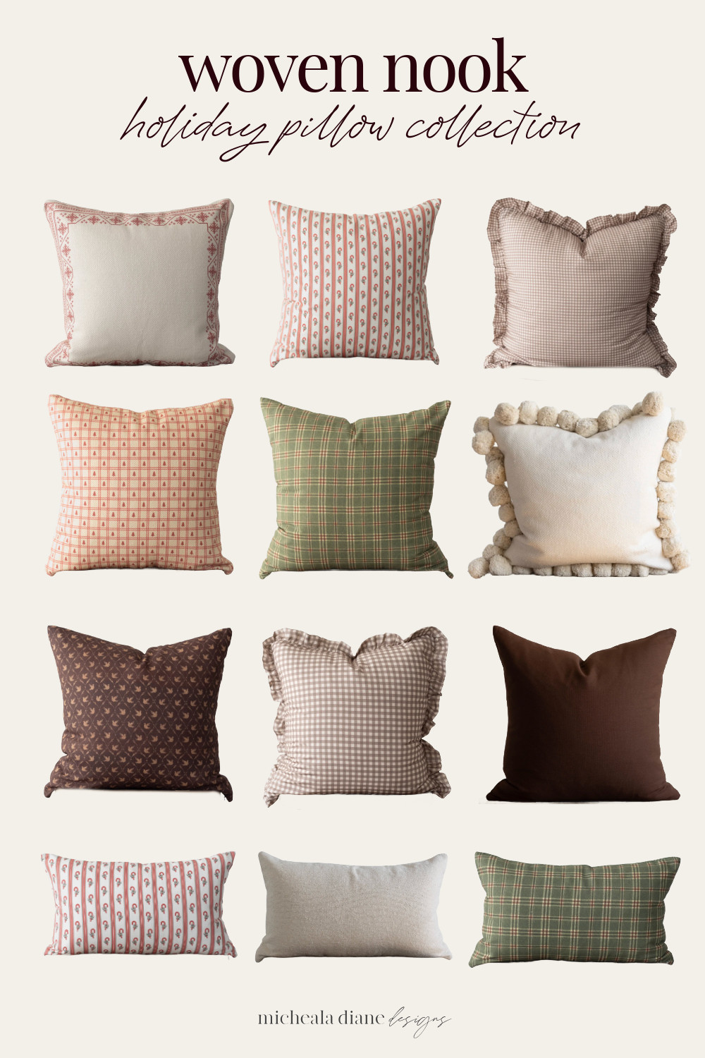 ✨ New Holiday Drop! ✨ Woven Nook just launched their brand new holiday pillow collection — and it’s so good. Think ruffles, candy canes and plaid with that perfect mix of classic and modern Christmas style. 
I’m loving how easy it is to swap these in for an instant Christmas magic. 

 #LTKHoliday #LTKSeasonal #LTKHome