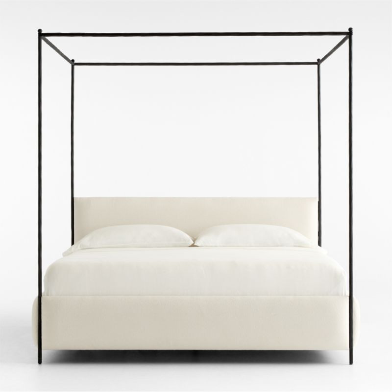 Coveteur Upholstered King Canopy Bed | Crate & Barrel