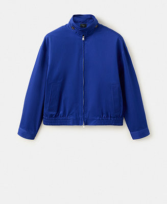 Mango Women's Starring Hailey Bieber Funnel-Neck Bomber Jacket - Macy's | Macy's