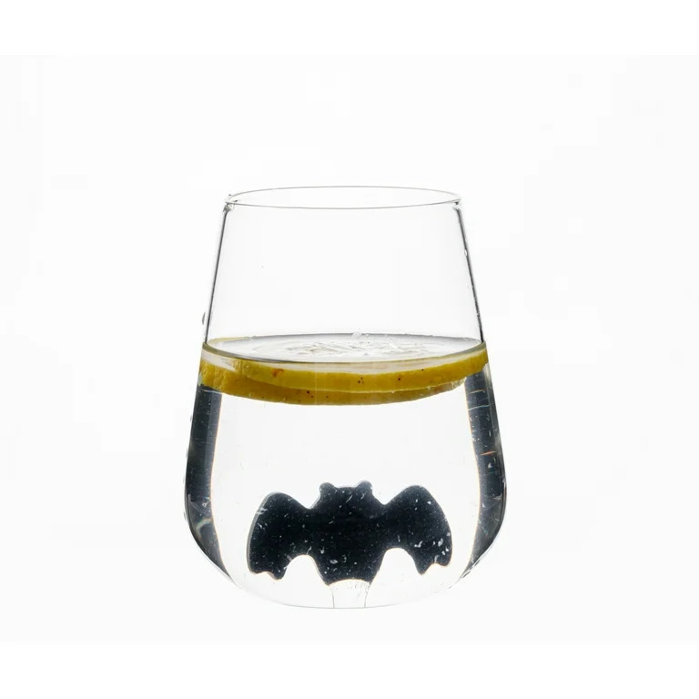 Way to Celebrate Halloween Stemless Wine Glass with Bat | Walmart (US)
