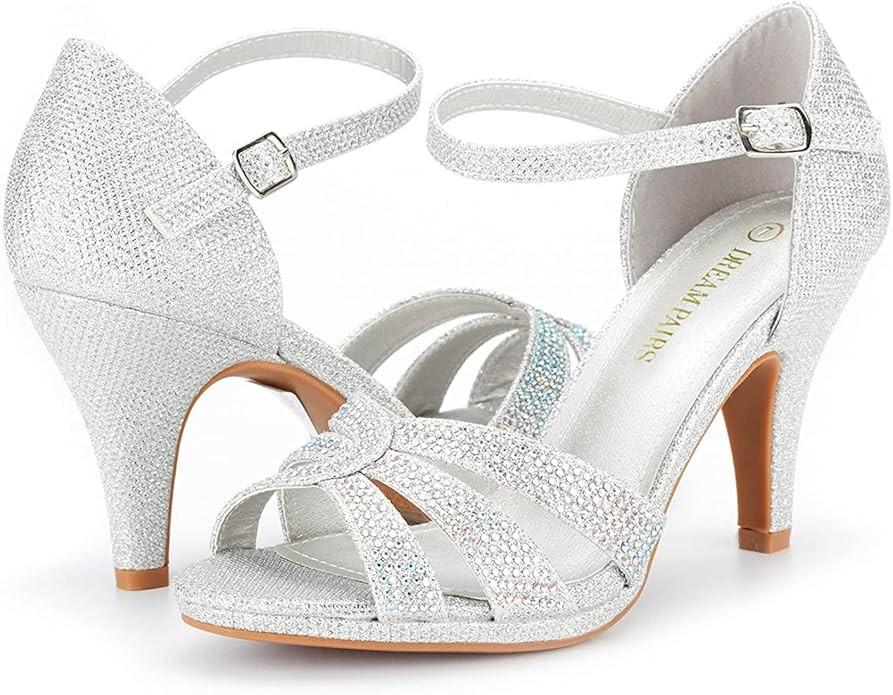 DREAM PAIRS Women's Amore Fashion Stilettos Open Toe Pump Heel Sandals | Amazon (US)