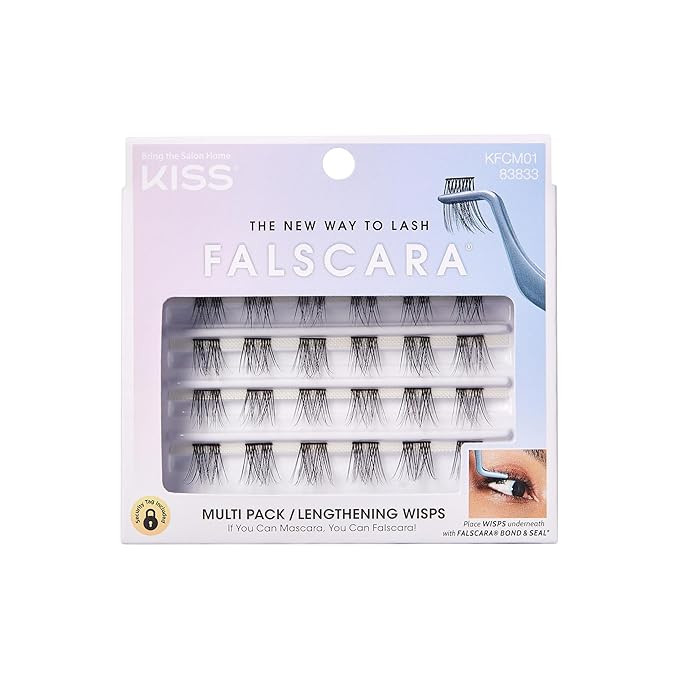KISS Falscara DIY Eyelash Extension Lengthening Wisps - Featherlight Synthetic Reusable Artificia... | Amazon (US)