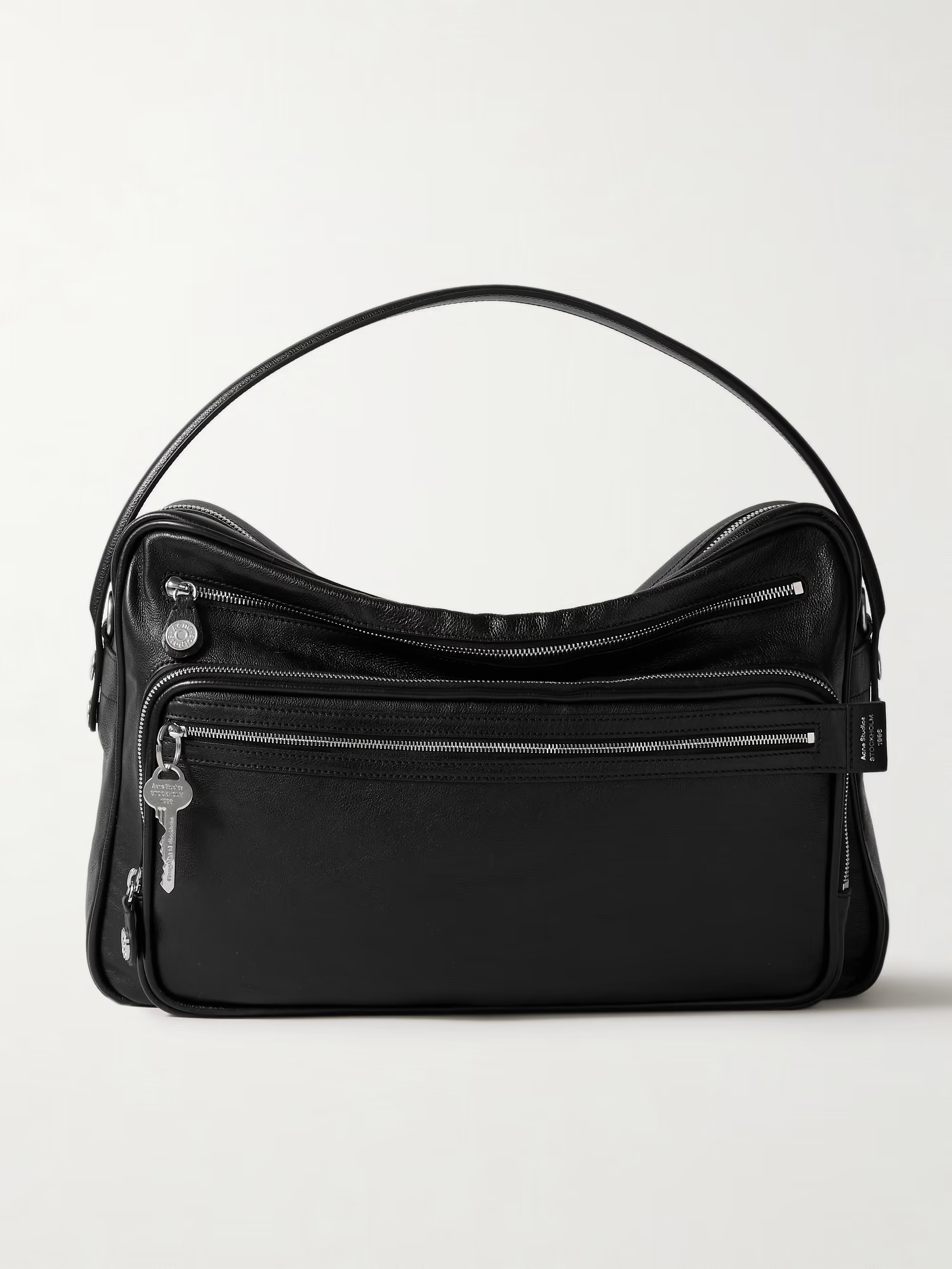 Acne Studios - Camerero Camera Medium Embellished Textured-leather Tote - Black | NET-A-PORTER (UK & EU)