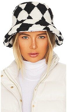 Lovers and Friends Penelope Bucket Hat in Black White from Revolve.com | Revolve Clothing (Global)