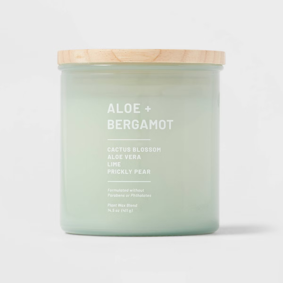 Tinted Glass Aloe + Bergamot Jar Candle Light Green - Threshold™ | Target
