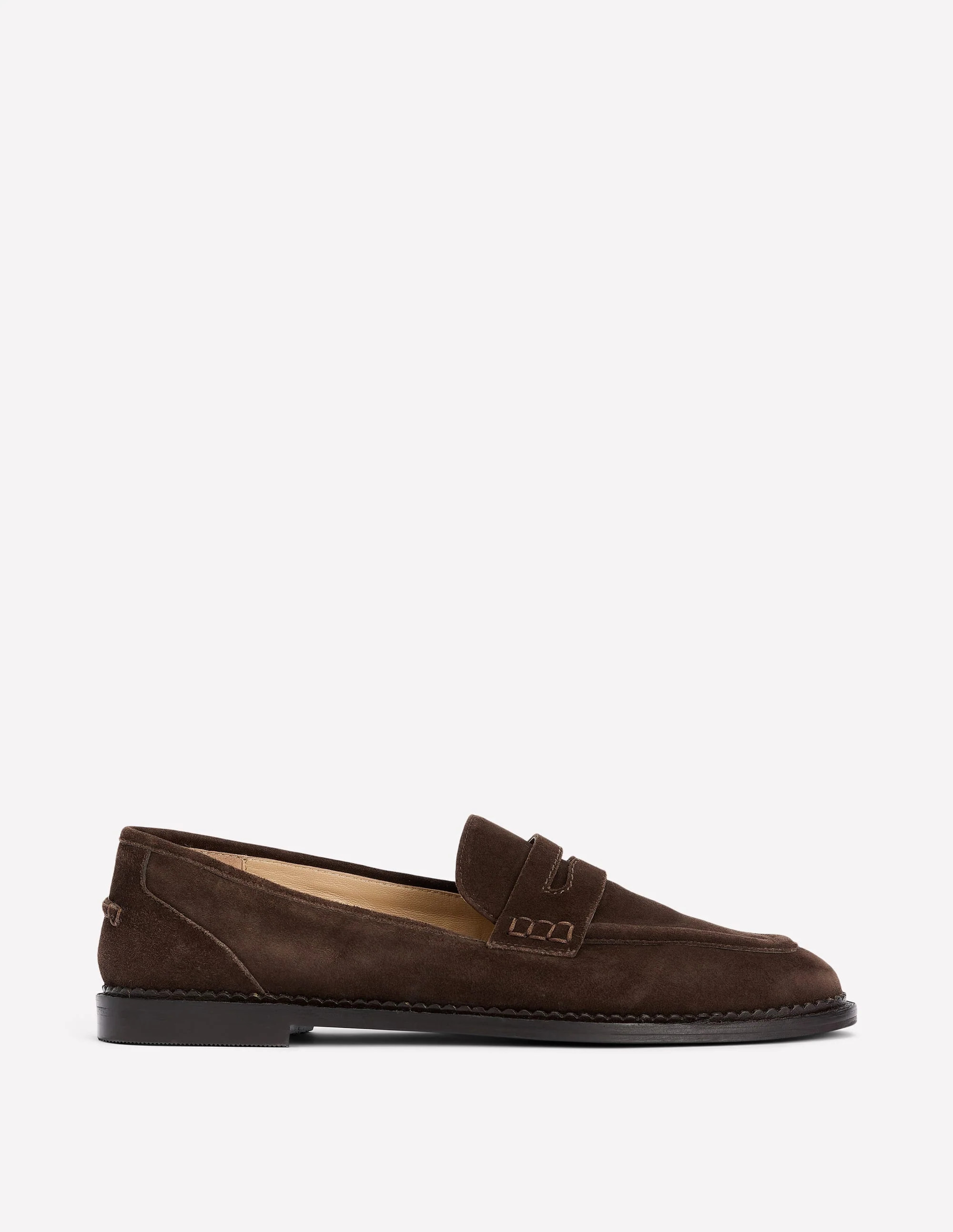 Nya Penny Loafers-Bitter Chocolate Suede | Boden UK