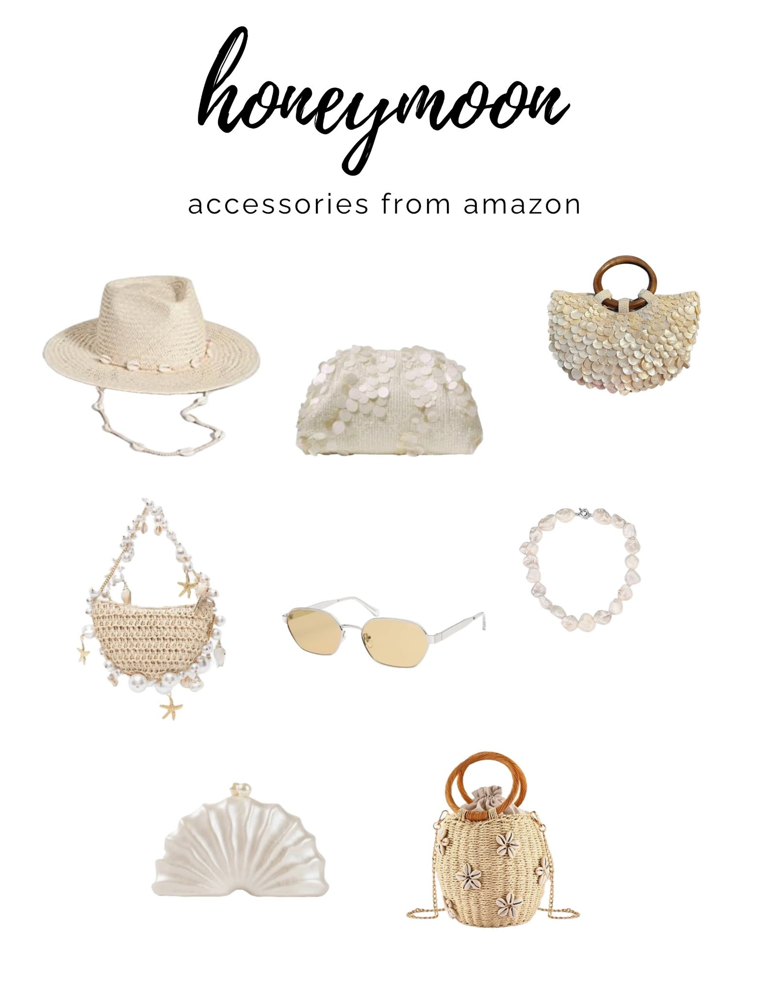 Honeymoon accessories from Amazon. Honeymoon outfit ideas. Honeymoon outfits from Amazon  

#LTKWedding #LTKStyleTip #LTKTravel