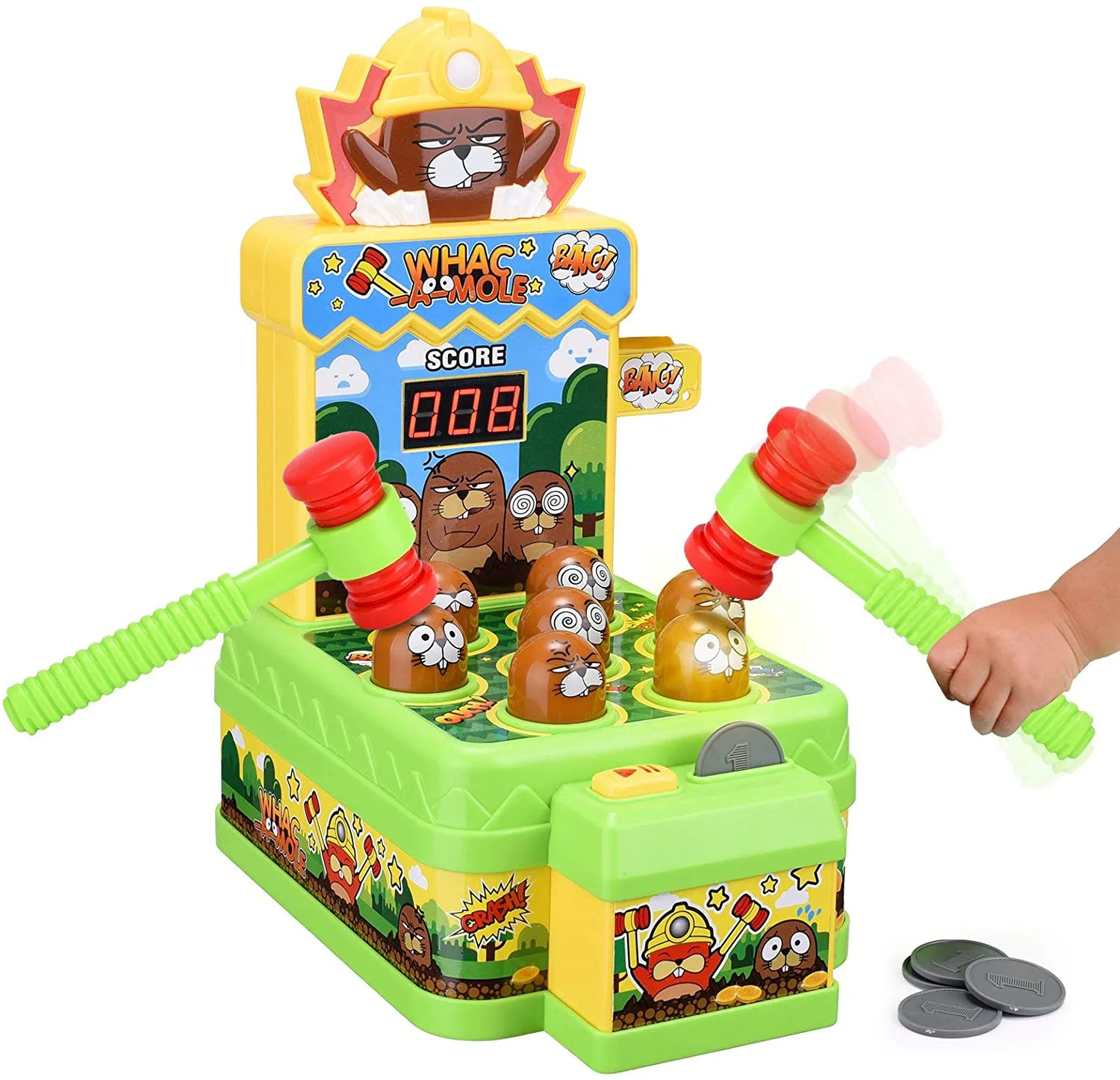 Whack A Mole Game Kids Toys Counting Score Mouse Trap Toddler Toys for Boys Girls 3-6 Years Old B... | Walmart (US)