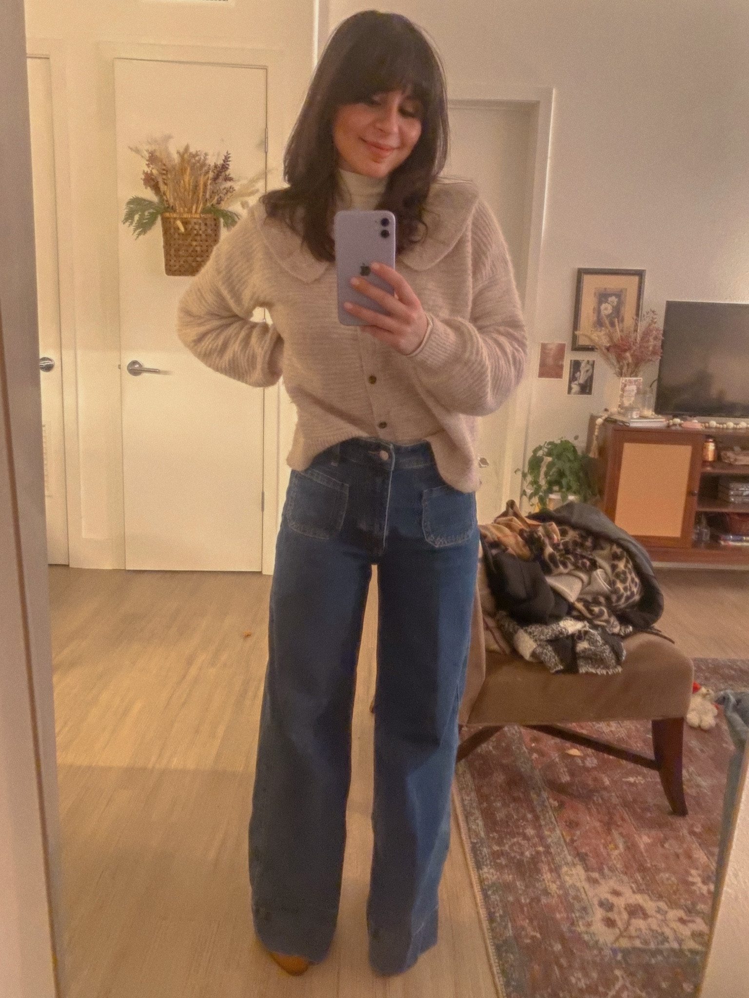 Todays outfit! These jeans run big & really long. I’m 5’2 and they drag unless you wear a heeled boot like I am here. 

#LTKFindsUnder100