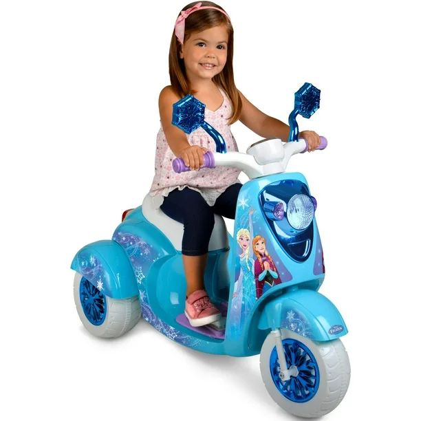6 Volt Disney Frozen 3-Wheel Scooter Battery Powered Ride-On | Walmart (US)