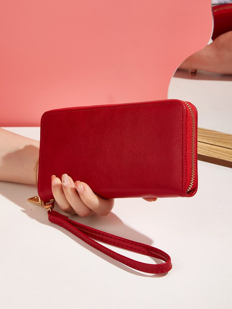 Minimalist Long Wallet With Wristlet | SHEIN