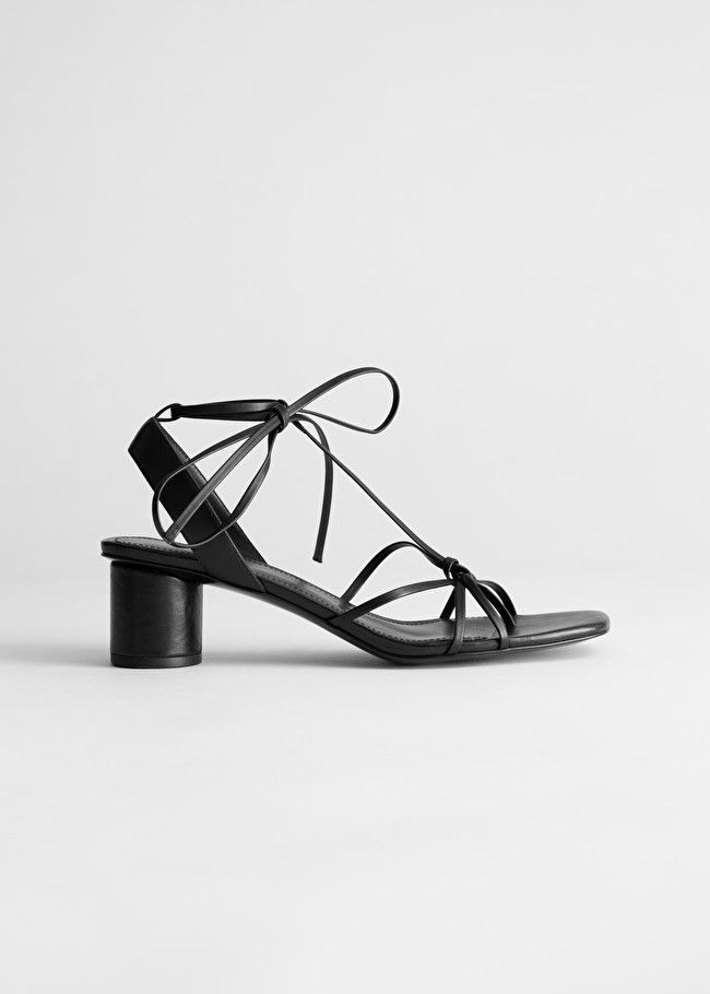 Square Toe Leather Strappy Heeled Sandals | & Other Stories (EU + UK)