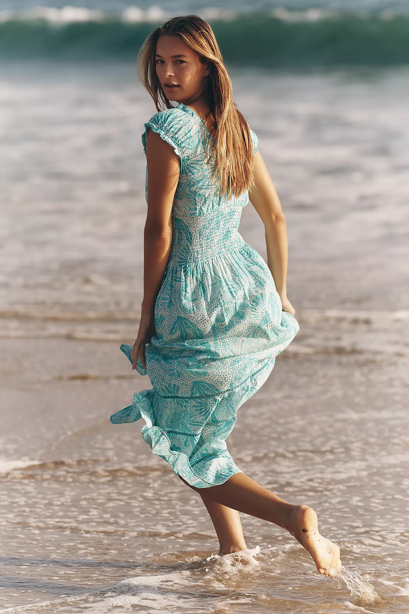 Hilda V-Neck Tiered Maxi Dress | Anthropologie (US)
