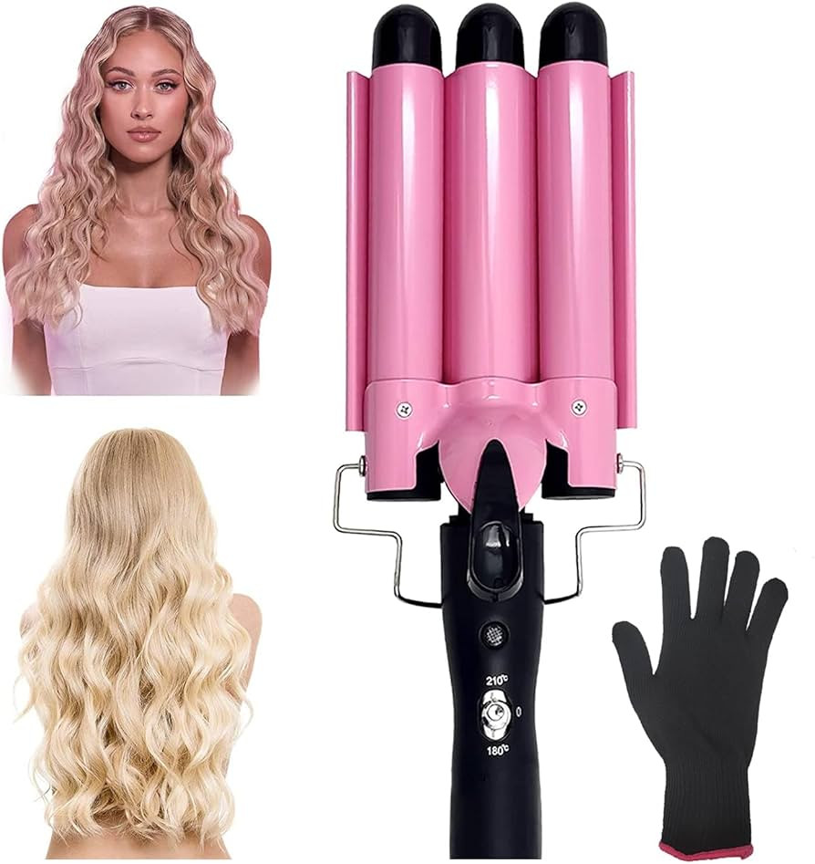 Coidak 3 Barrel Curling Iron, Waver Curling Iron Adjustable 25mm Hair Waver Curling Iron for Long... | Amazon (US)