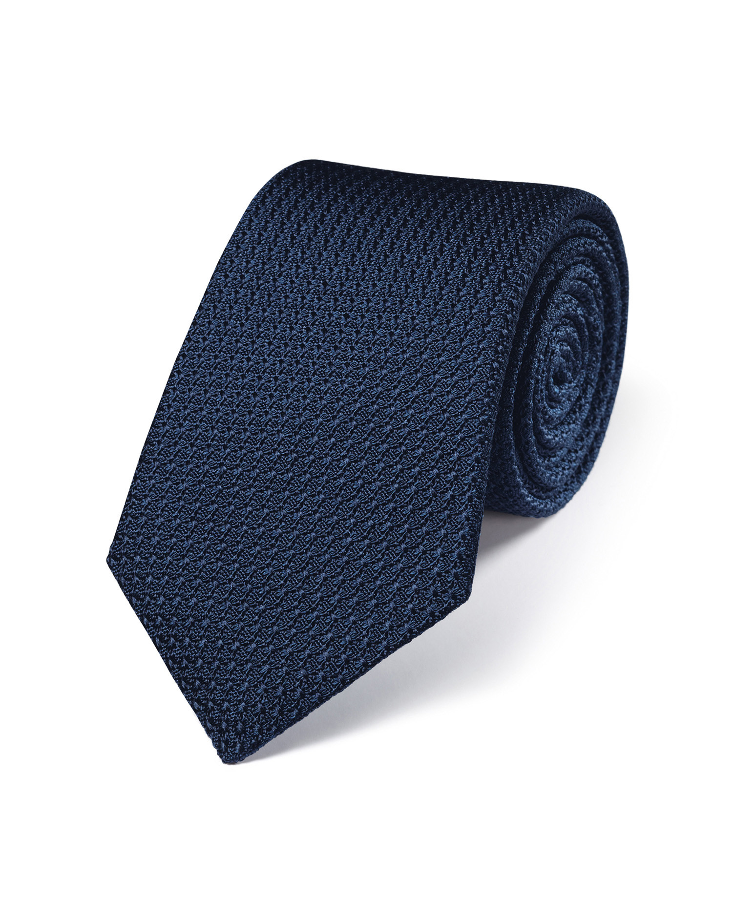 Navy Silk Plain Grenadine Italian Luxury Tie by Charles Tyrwhitt | Charles Tyrwhitt US