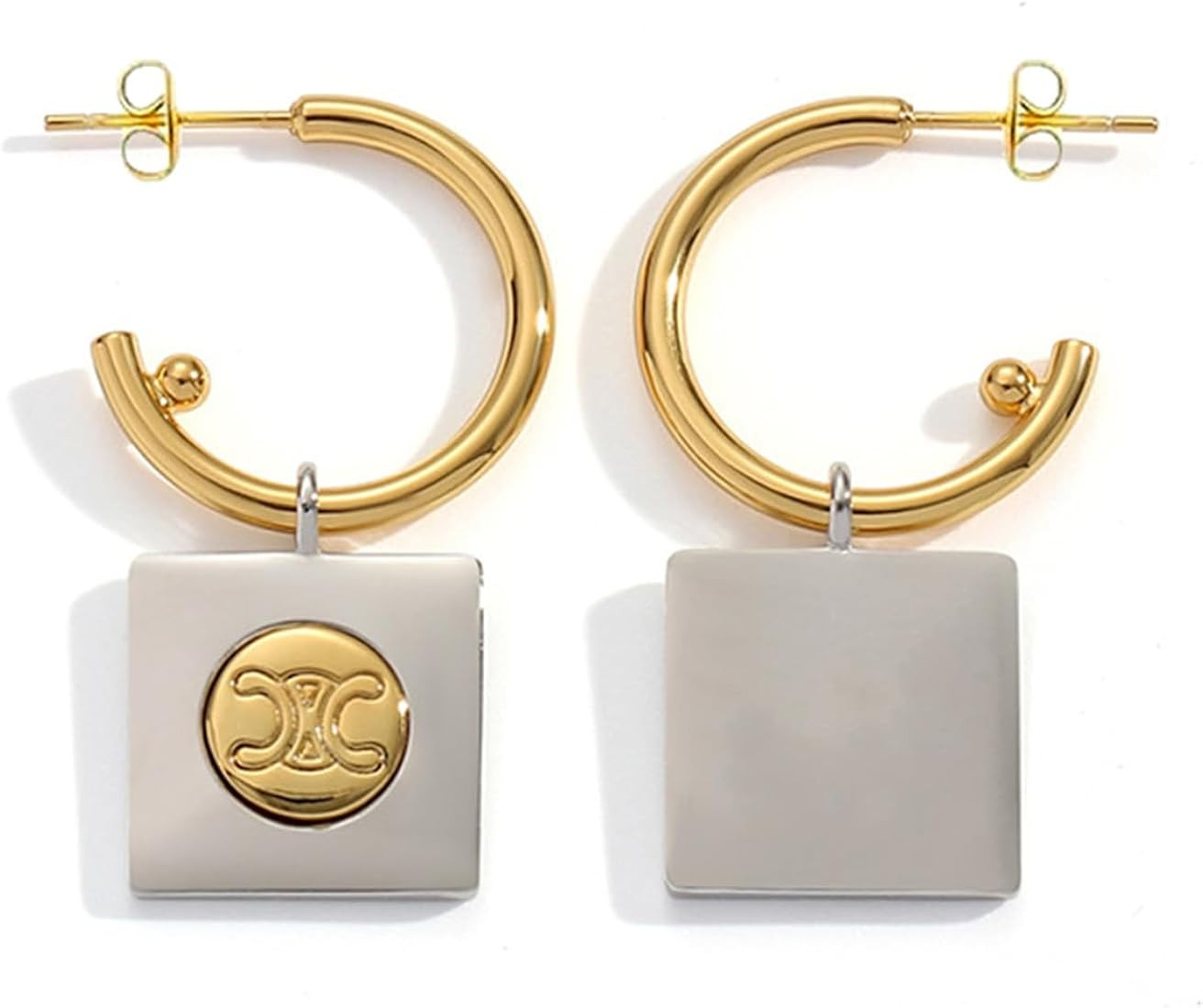 WAUOC Dupes Earrings Spiral Chunky Gold Hoop Earrings Teardrop Earrings For Women Hypoallergenic ... | Amazon (US)