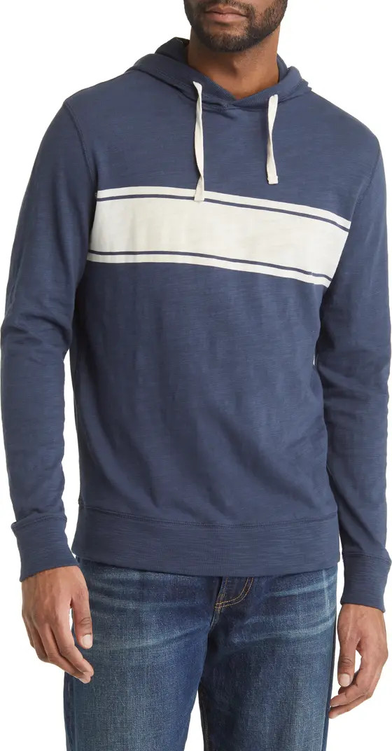 Surf Stripe Cotton Pullover Hoodie | Nordstrom