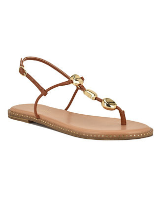 Women's Derika Ornamented T-Strap Slingback Sandals | Macy's