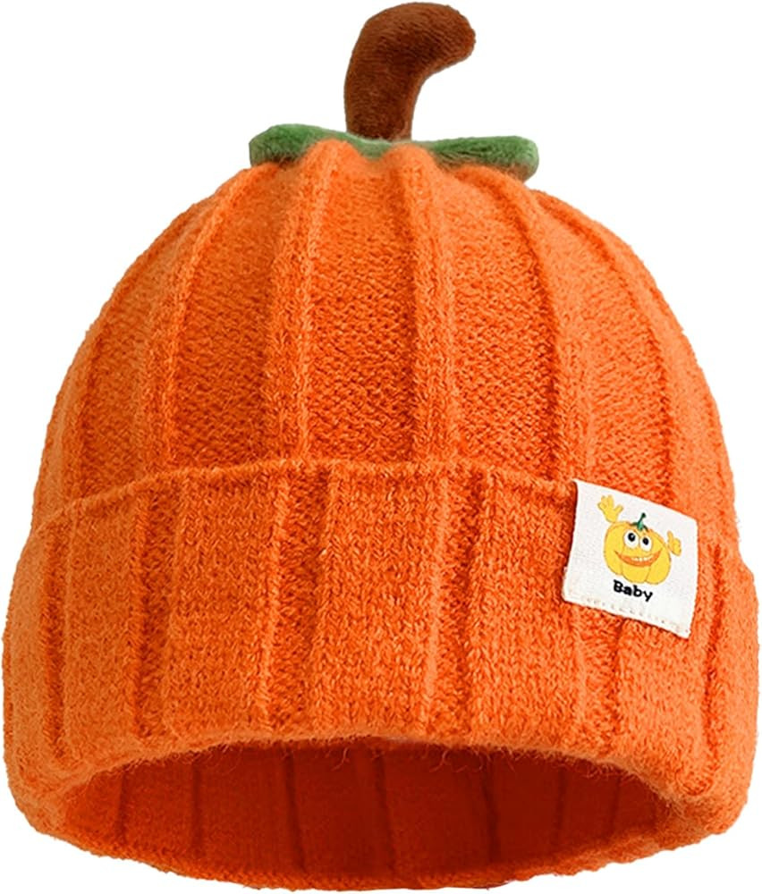 Pumpkin Hat Baby - Halloween Beanie Pumpkin Costume, Winter Knitted Beanie Hats for Infant, Kids,... | Amazon (US)