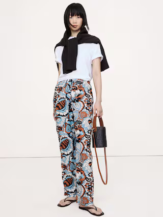 Linen Pull-On Ankle Pant | Banana Republic (US)