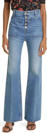 The Lou Button Fly Flare Jeans | Nordstrom